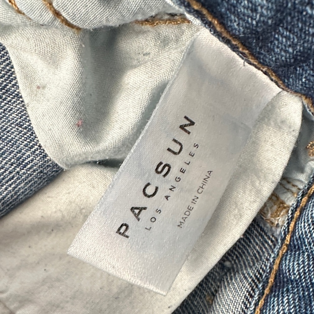 PacSun Ultra High Rise Slim Button Fly Ripped Jeans 27 - Picture 4 of 8